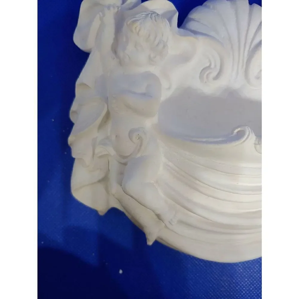 Raw Plaster Set Of 2 Cherub Wall Sconces